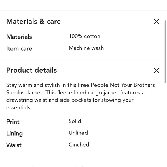 Free People Not Your Brothers Surplus Jacket NWT - Picture 5 of 7